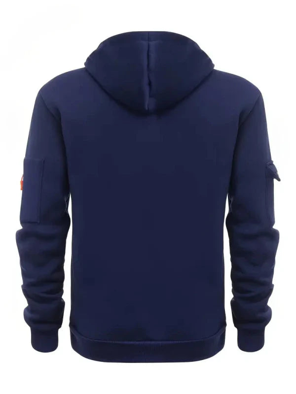 Herren Kapuzenpullover mit Zipper und Taschen – Urban Streetwear Hoodie für Alltag und Outdoor