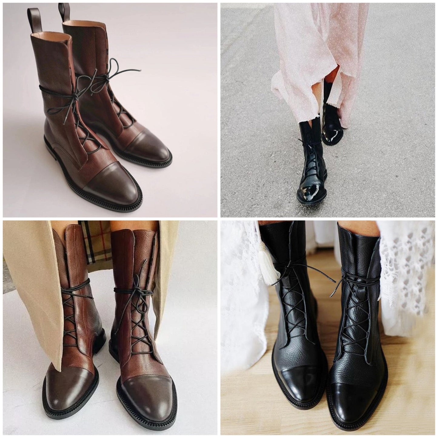 Damen Klassische Schnürstiefeletten – Elegante Alltagsschuhe mit modernem Design