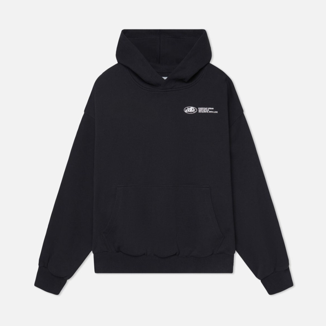 Herren Oversized Hoodie Streetwear mit Kapuze und „withlove“-Print – Urban Casual Style