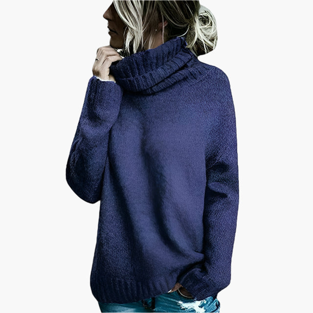 Damen Oversized Rollkragenpullover – Lässiger Strickpullover für entspannte Tage