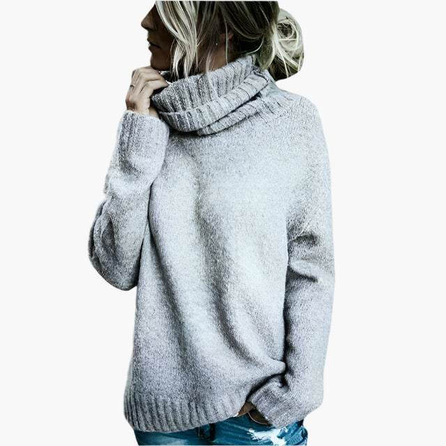Damen Oversized Rollkragenpullover – Lässiger Strickpullover für entspannte Tage