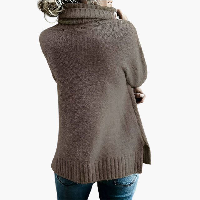 Damen Oversized Rollkragenpullover – Lässiger Strickpullover für entspannte Tage