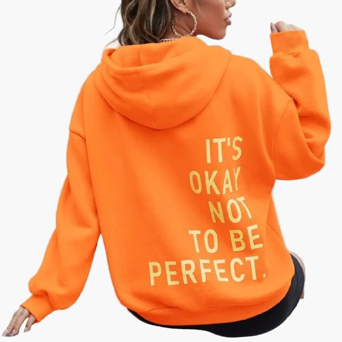 Damen Oversize Hoodie Streetwear mit Spruch – Bequemer Pullover für Herbst und Winter, Urban Style
