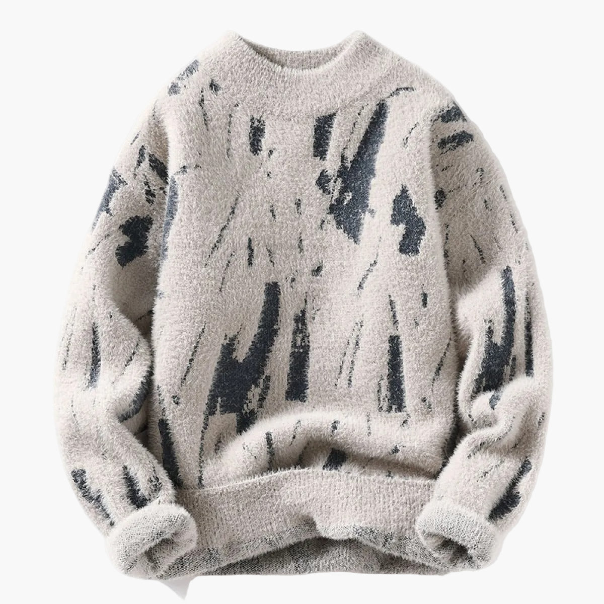 Herren Strickpullover Modern Relaxed Fit – Gemustert & Kuschelig für Herbst und Winter
