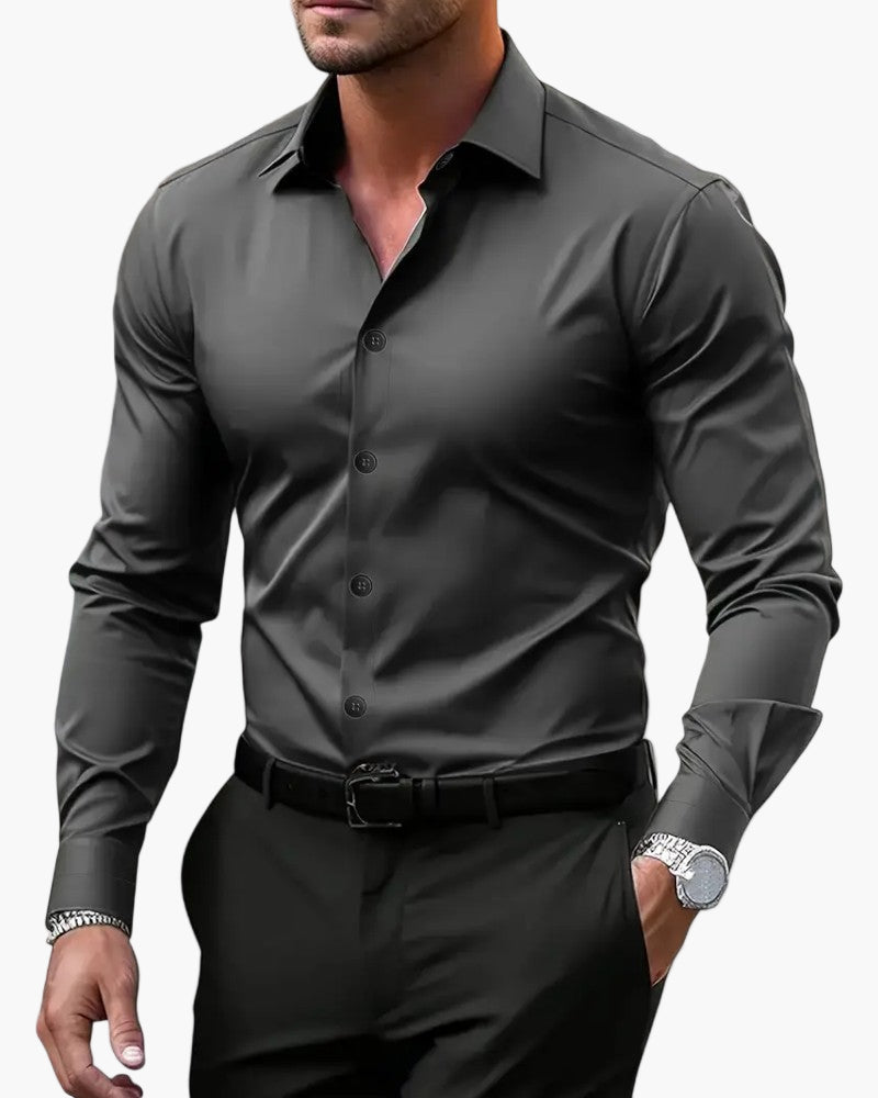 Herren Business Freizeithemd Slim Fit Langarm – Eleganter Allrounder für Büro & Alltag