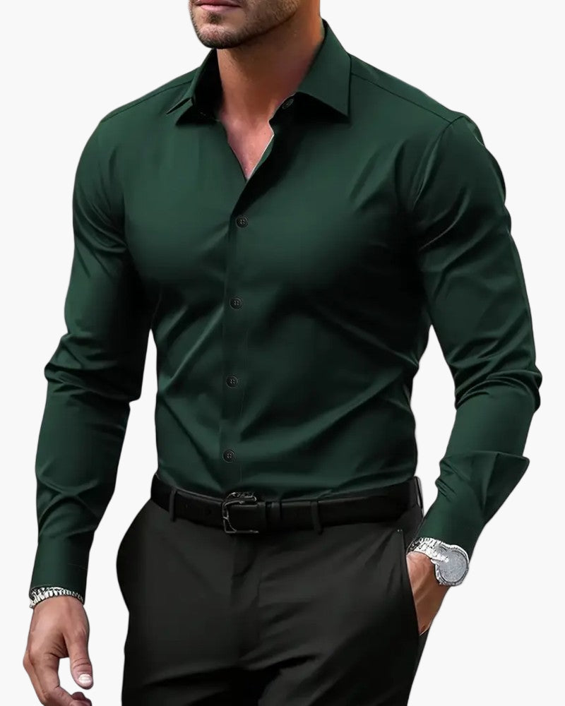 Herren Business Freizeithemd Slim Fit Langarm – Eleganter Allrounder für Büro & Alltag