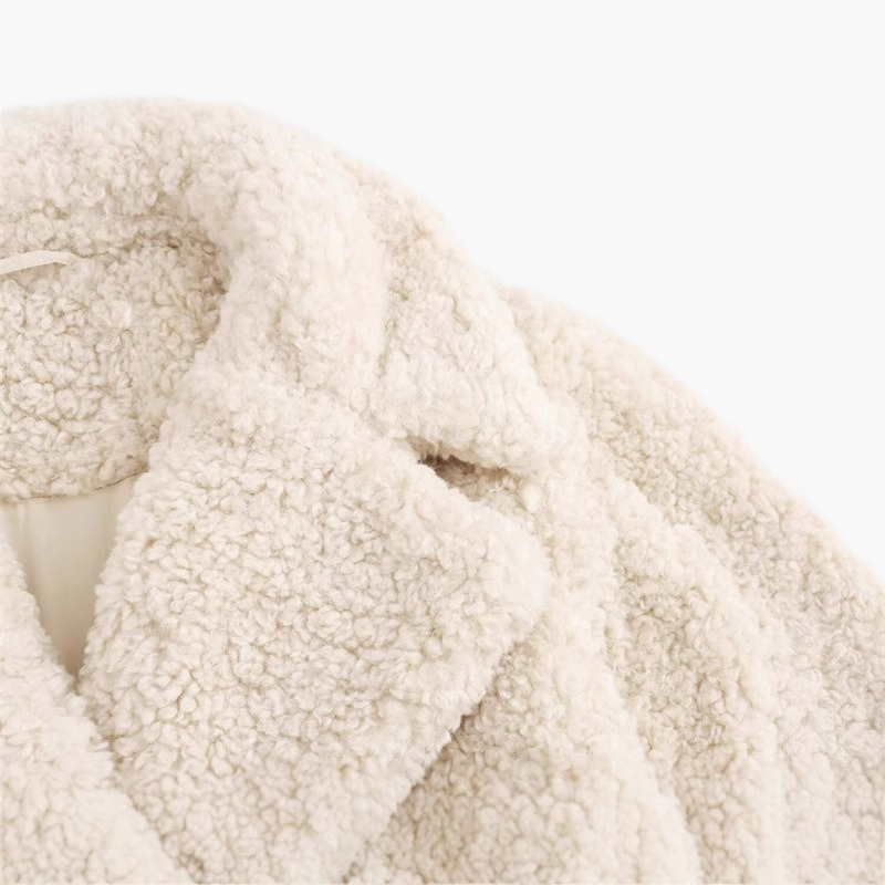 Damen Oversize Teddyfell Wintermantel – Warmer Kuschel-Look für Alltag und Freizeit