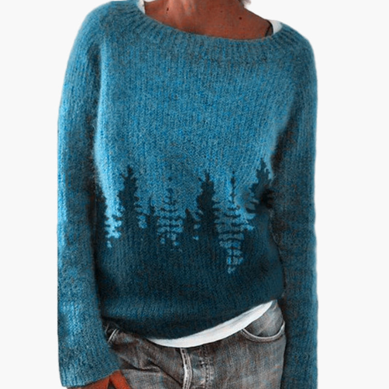Damen Vintage Strickpullover im Ethno-Stil – Bequemer und Stilvoller Freizeitpullover