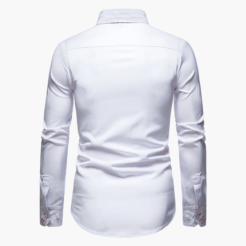 Herren Modernes Langarmhemd mit Paisley-Details – Eleganter Business- und Freizeitstil