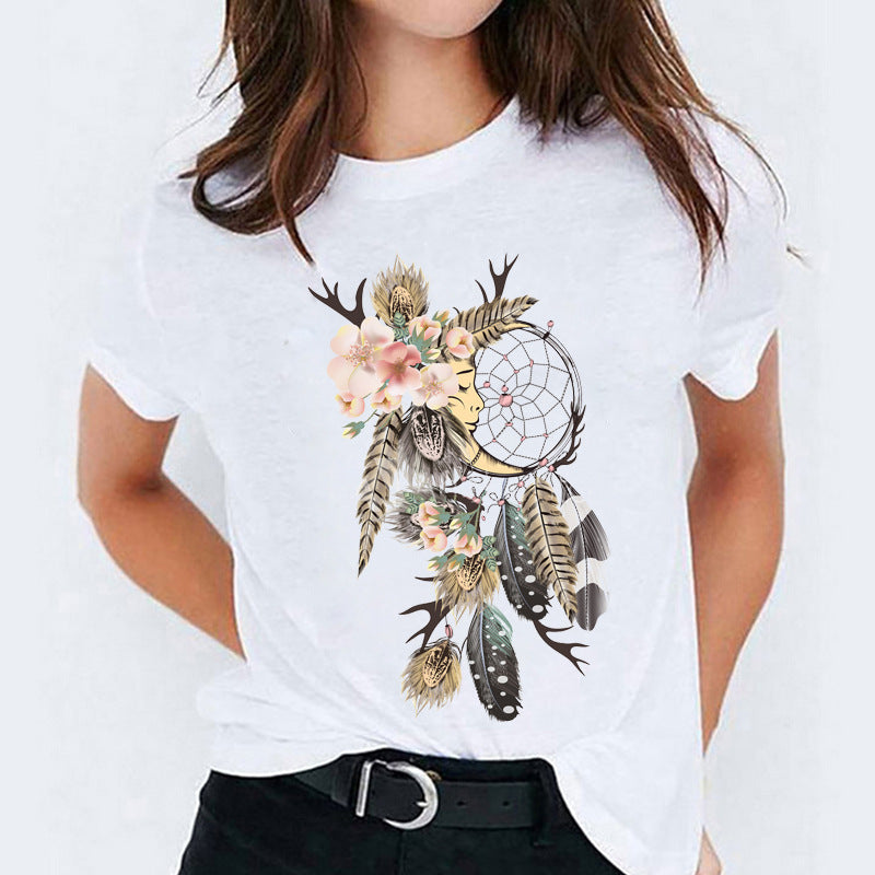 Stephanie – Süßes Damen-T-Shirt mit Cartoon-Print