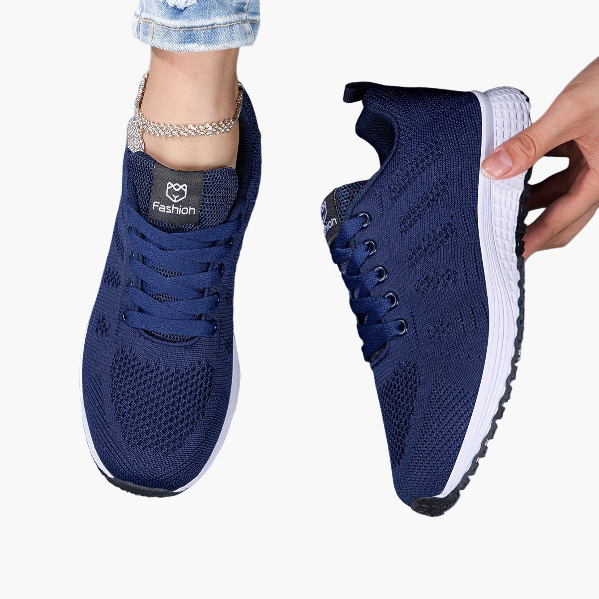 Damen Sportschuhe für Fitness und Alltag – Bequeme Sneaker mit atmungsaktivem Mesh und sportlichem Look