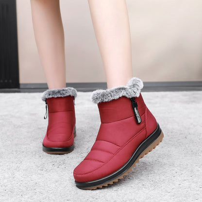 Anna – Warme Damenstiefeletten mit Seitenreißverschluss und Fleece