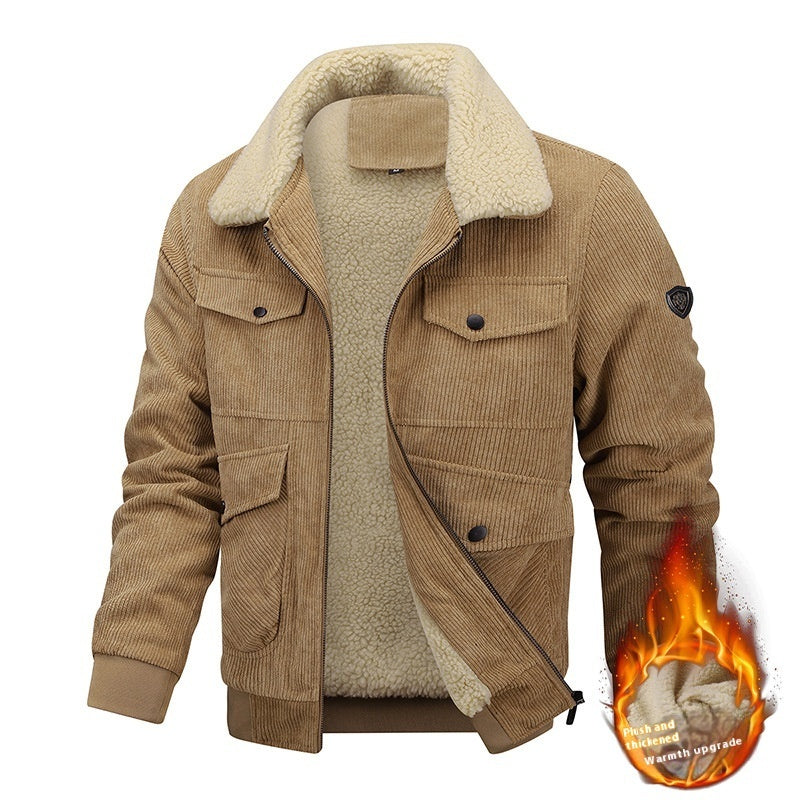 Oliver – Warme Herrenjacke aus Fleece mit Taschen