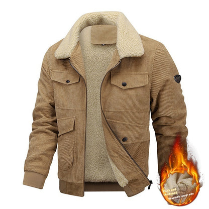 Oliver – Warme Herrenjacke aus Fleece mit Taschen