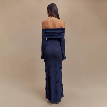 Adele – Strick-Badebluse mit Blumenmuster