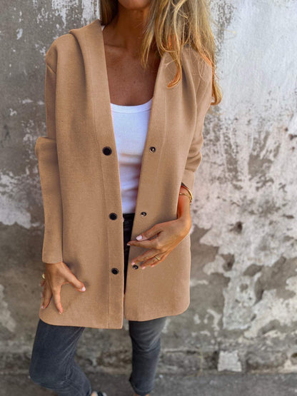 Rachel – Lockerer Damen-Cardigan mit Kapuze