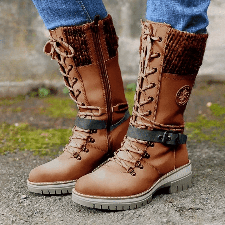 Lena - Warme Winterstiefel mit Riemendetail