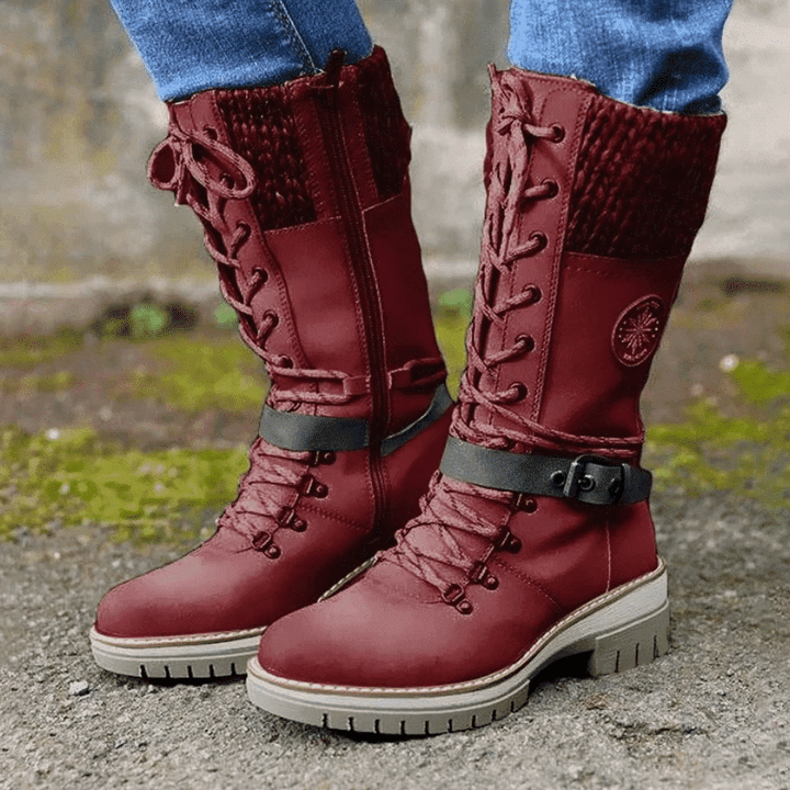 Lena - Warme Winterstiefel mit Riemendetail