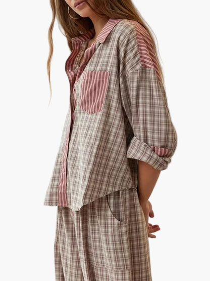 Damen Pyjama Set im Oversize-Look – Stilvolles und Bequemes Freizeit-Outfit für Zuhause