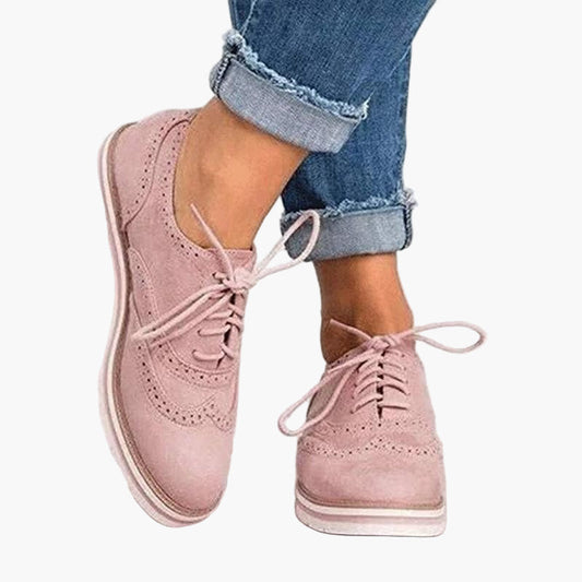 Damen Derby-Schnürschuhe mit Broguing – Elegante Freizeitschuhe für Alltag und Büro