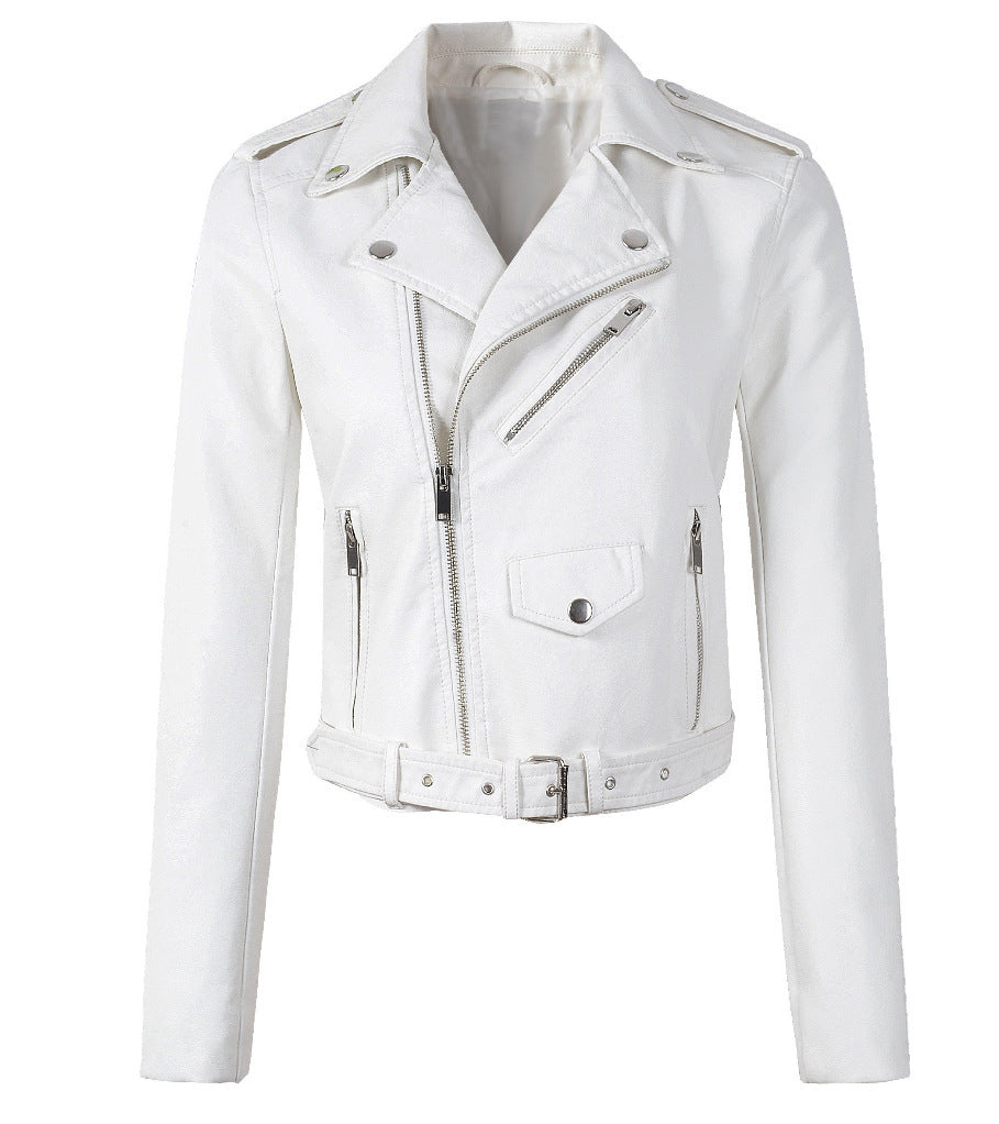 Gillian – Damen Lederjacke im koreanischen Stil für Herbst und Winter