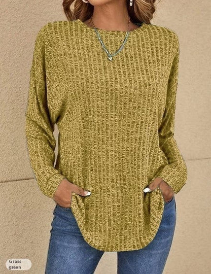 Ian – Herbst Strickpullover mit Rundhalsausschnitt und Streifen