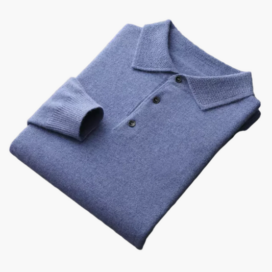 Herren Premium Wollpolo – Eleganter Strickpullover mit Kragen für Business & Freizeit