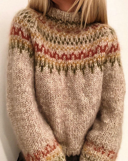 Joanne – Bedruckter Neutraler Pullover