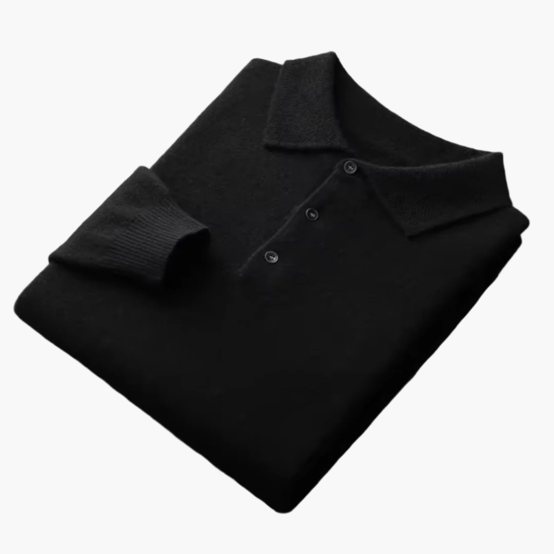 Herren Premium Wollpolo – Eleganter Strickpullover mit Kragen für Business & Freizeit