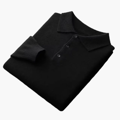 Herren Premium Wollpolo – Eleganter Strickpullover mit Kragen für Business & Freizeit