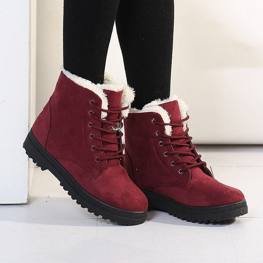 Linda – Warme Damen Schneestiefel mit Plüsch