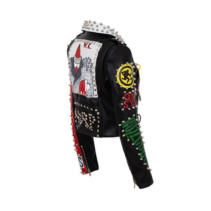 Ralph – Personalisierte Graffiti-Motorrad-Lederjacke