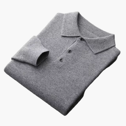 Herren Premium Wollpolo – Eleganter Strickpullover mit Kragen für Business & Freizeit