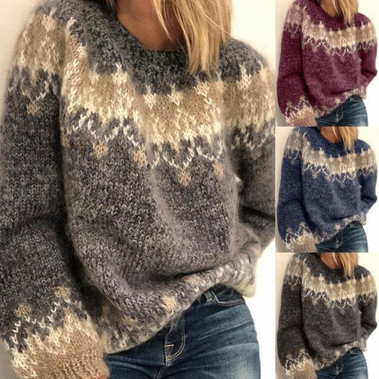 Catherine – Ethno-Strickpullover für Damen