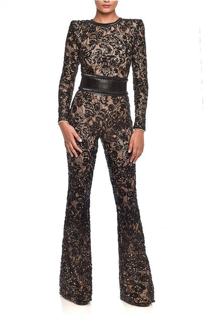 Denise – Exquisiter Damen-Jumpsuit aus Spitze