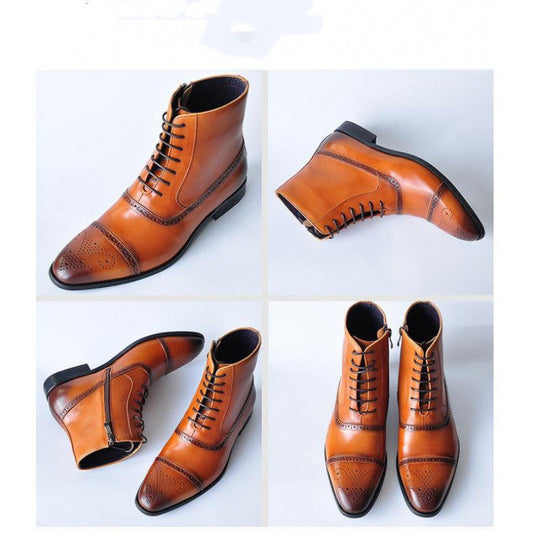 Damian – Große Herren-Winterstiefel aus Vintage-Leder