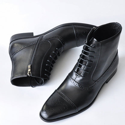 Damian – Große Herren-Winterstiefel aus Vintage-Leder