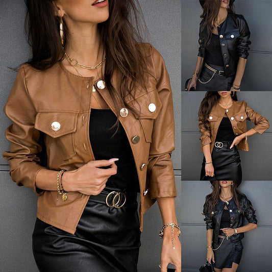 Lisa – Damenlederjacke aus Kunstleder