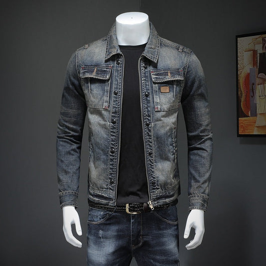 Rhys – Herren-Denimjacke in Übergröße