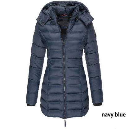 Ruby – Mittellange, Schlankgeschnittene Steppjacke