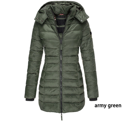 Ruby – Mittellange, Schlankgeschnittene Steppjacke