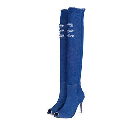 Melissa – Damen-Stretchstiefel mit weitem Schaft