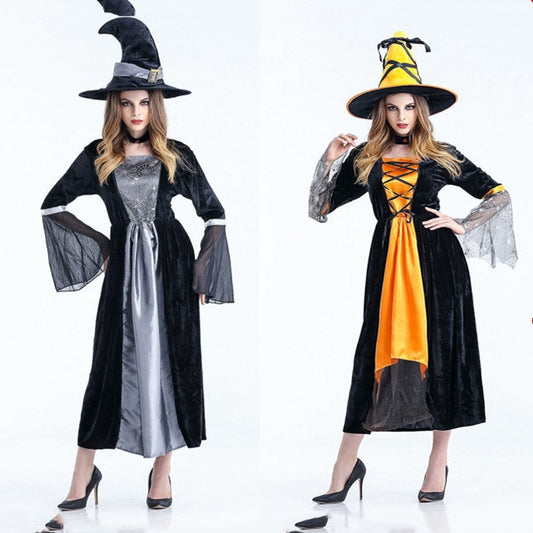Damen Halloween Hexenkostüm Set – Perfekt für Halloween-Partys & Gruselige Verkleidung