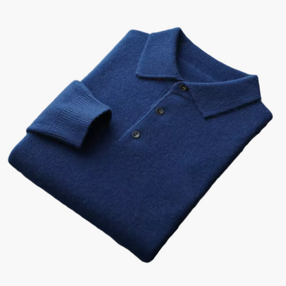 Herren Premium Wollpolo – Eleganter Strickpullover mit Kragen für Business & Freizeit
