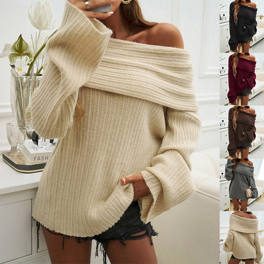 Jacqueline – Schulterfreier Strickpullover für Damen