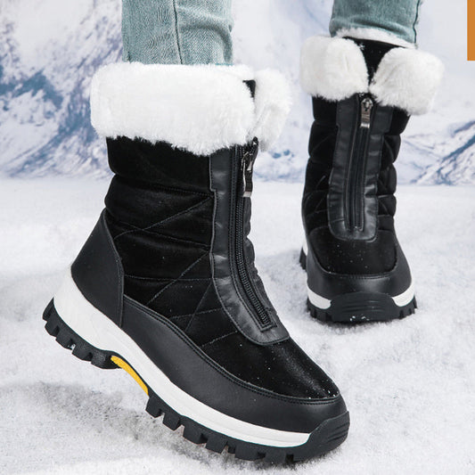 Janet – Leichte Damen-Schnürstiefel mit Reißverschluss
