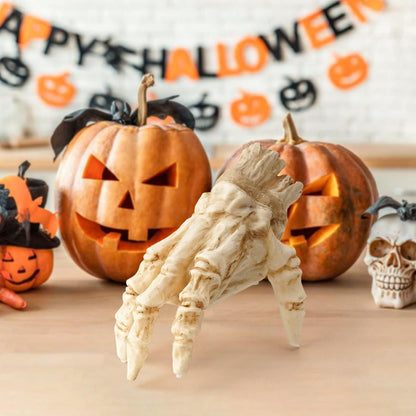 Halloween Deko Leuchtende Elektrische Zombie-Hand – Gruselige Bewegliche Spukhand für Party & Trick-or-Treat