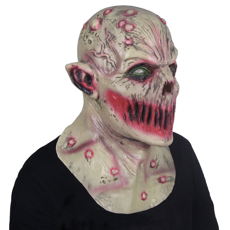 Halloween Unisex Gruselige Latex-Maske – Tödliche Stille für Erwachsene