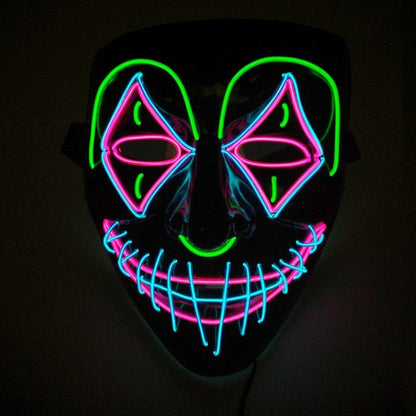 Halloween LED Leuchtmaske für Erwachsene – Gruselige Party Maske für Kostüm & Dekoration