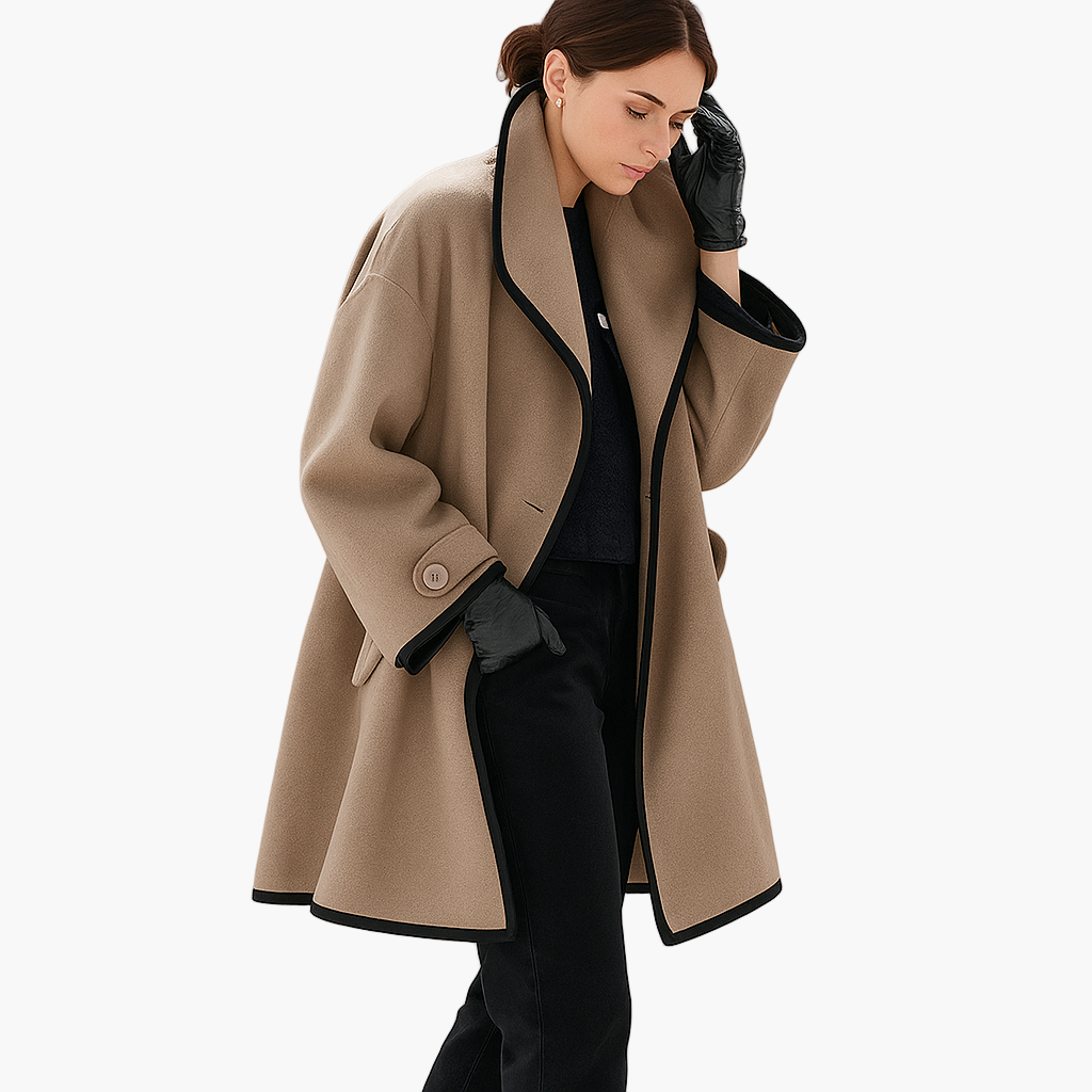 Damen Eleganter Winter Trenchcoat – Oversize Mantel für stilvolle Auftritte